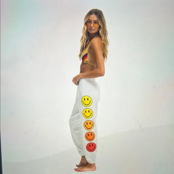 Aviator Nation Smiley Sunset Sweatpants Size -Large - Picture 1 of 9